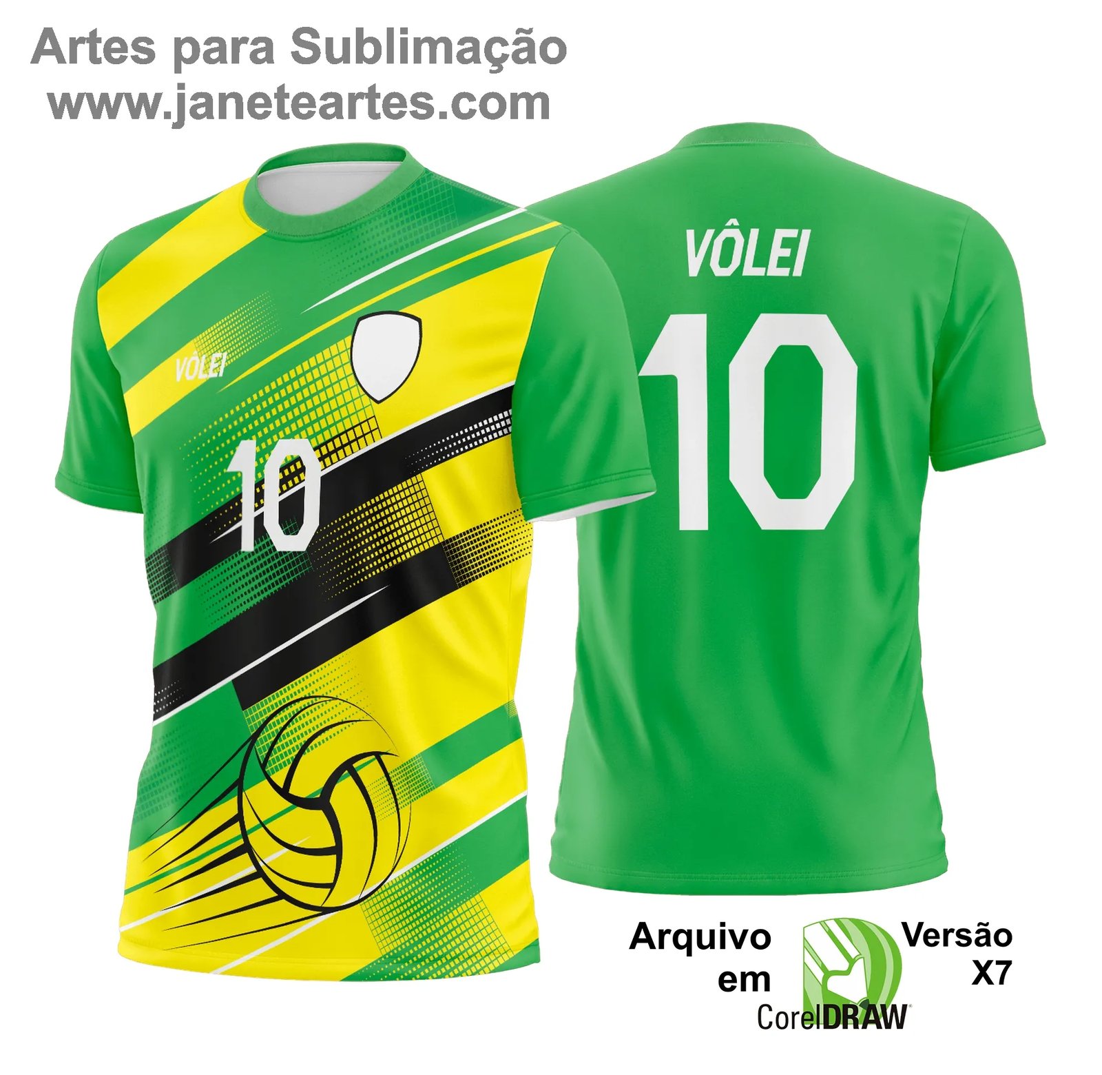 Arte Vetor Camisa de Vôlei - Estampa Camisa de Vôlei