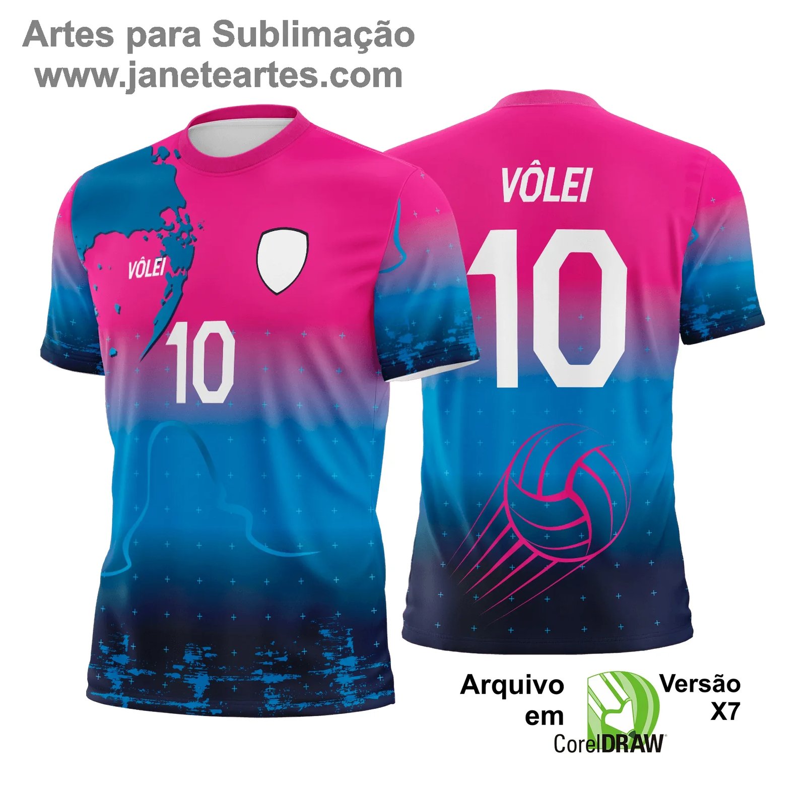 Arte Vetor Camisa de Vôlei - Estampa Camisa de Vôlei