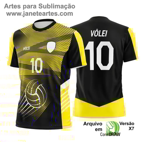 Arte Vetor Camisa de Vôlei - Estampa Camisa de Vôlei