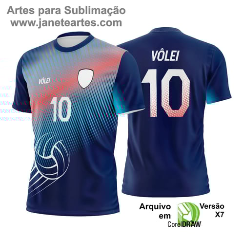 Arte Vetor Camisa de Vôlei - Estampa Camisa de Vôlei