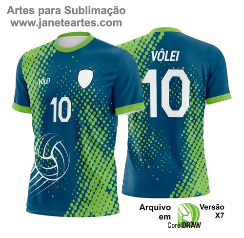 Arte Vetor Camisa de Vôlei - Estampa Camisa de Vôlei