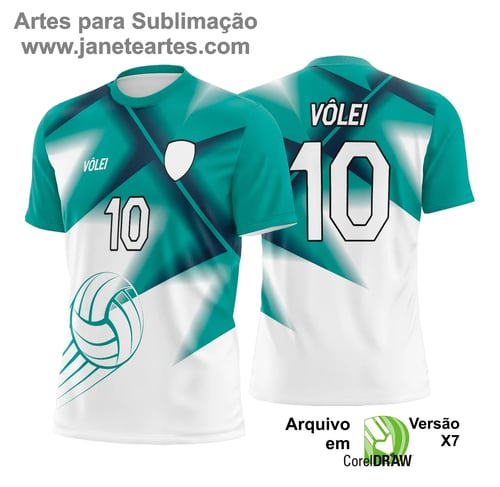 Arte Vetor Camisa de Vôlei - Estampa Camisa de Vôlei