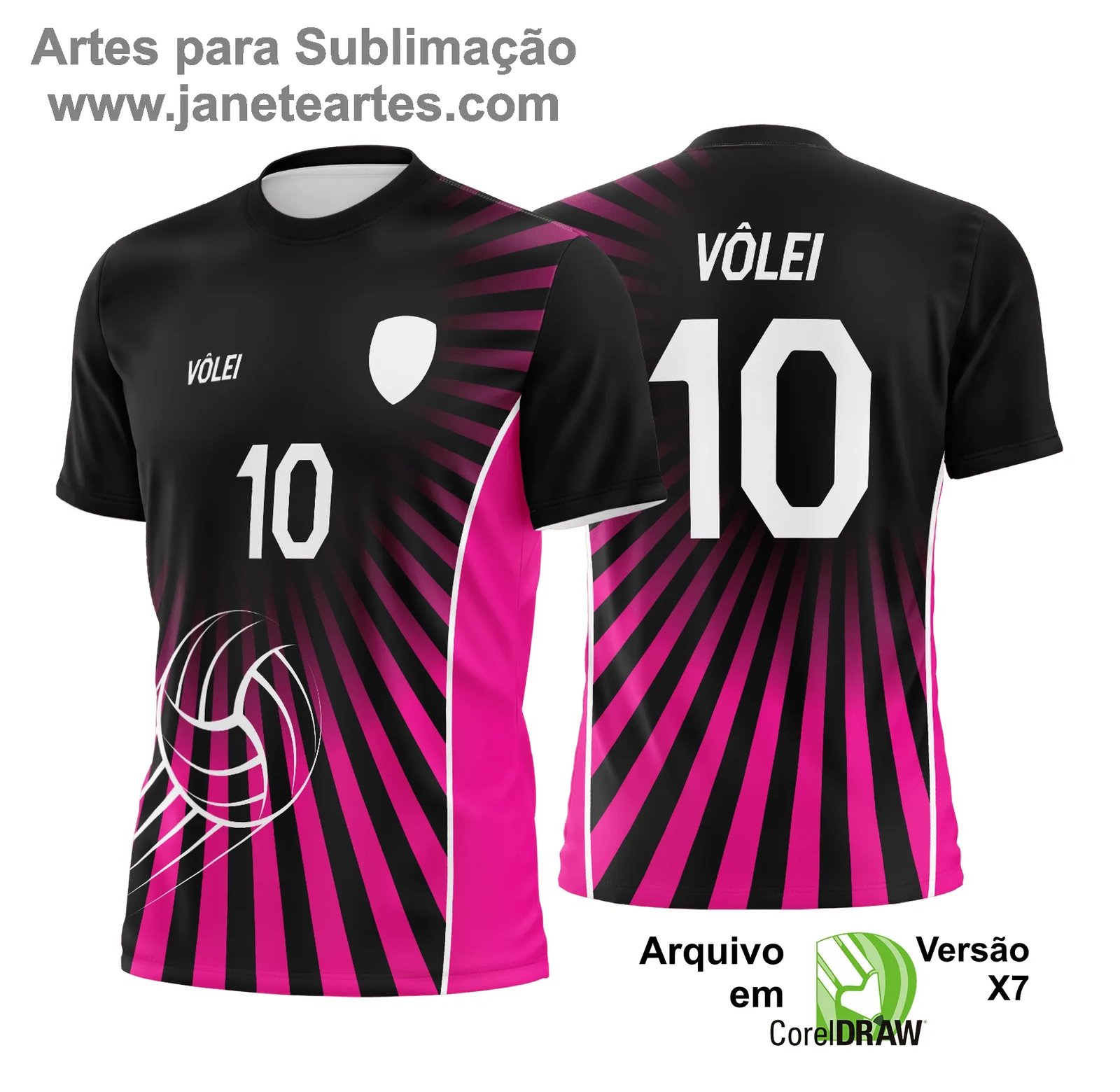 Arte Vetor Camisa de Vôlei - Estampa Camisa de Vôlei