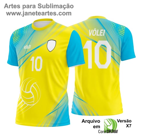 Arte Vetor Camisa de Vôlei - Estampa Camisa de Vôlei