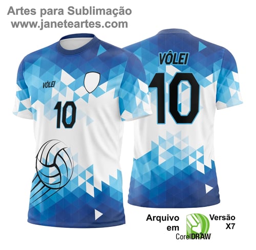 Arte Vetor Camisa de Vôlei - Estampa Camisa de Vôlei