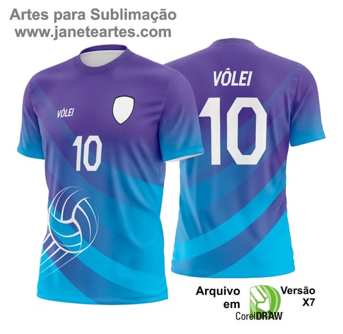 Arte Vetor Camisa de Vôlei - Estampa Camisa de Vôlei