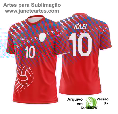 Arte Vetor Camisa de Vôlei - Estampa Camisa de Vôlei