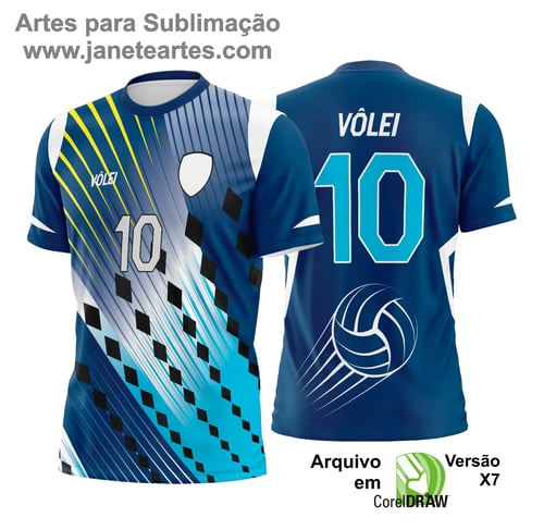 Arte Vetor Camisa de Vôlei - Estampa Camisa de Vôlei