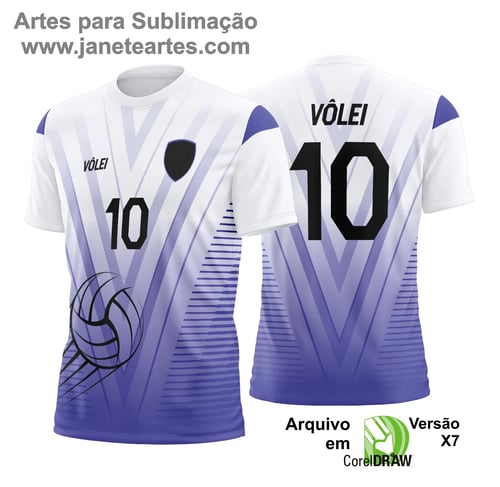 Arte Vetor Camisa de Vôlei - Estampa Camisa de Vôlei