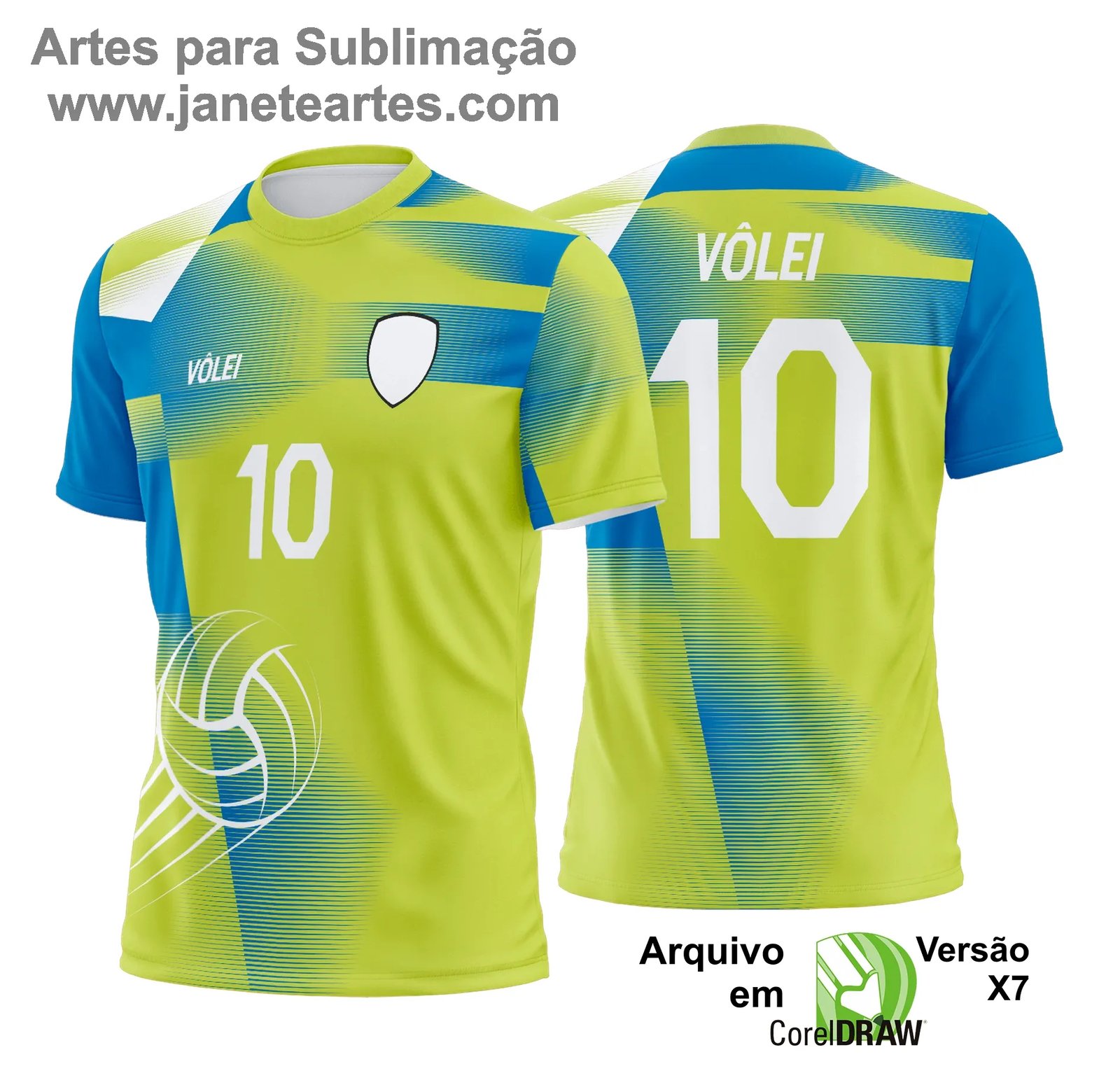 Arte Vetor Camisa de Vôlei - Estampa Camisa de Vôlei