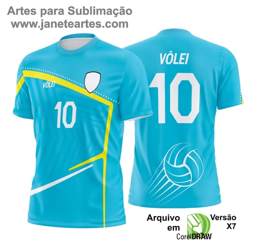 Arte Vetor Camisa de Vôlei - Estampa Camisa de Vôlei