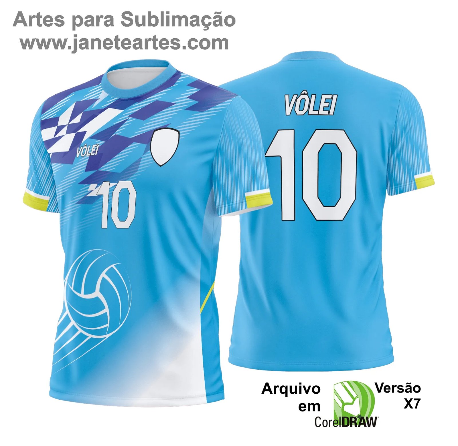 Arte Vetor Camisa de Vôlei - Estampa Camisa de Vôlei