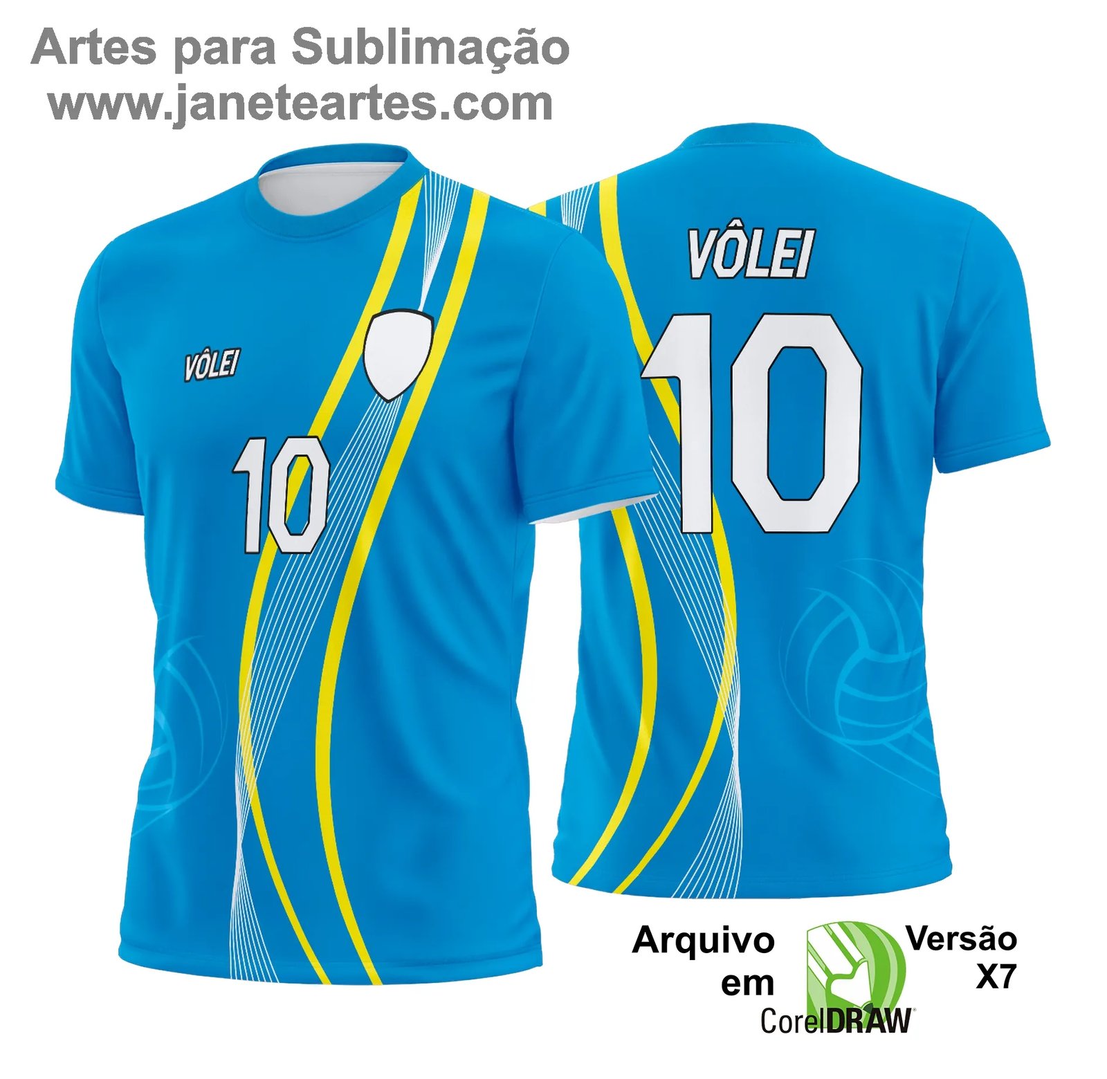 Arte Vetor Camisa de Vôlei - Estampa Camisa de Vôlei