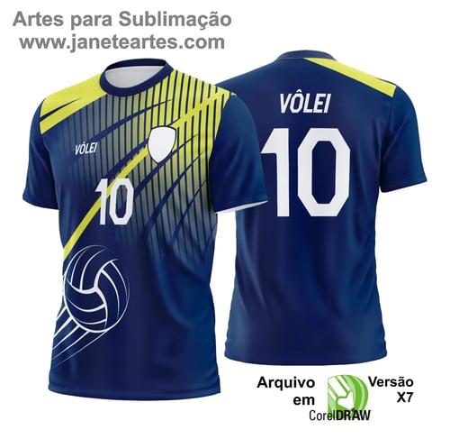Arte Vetor Camisa de Vôlei - Estampa Camisa de Vôlei