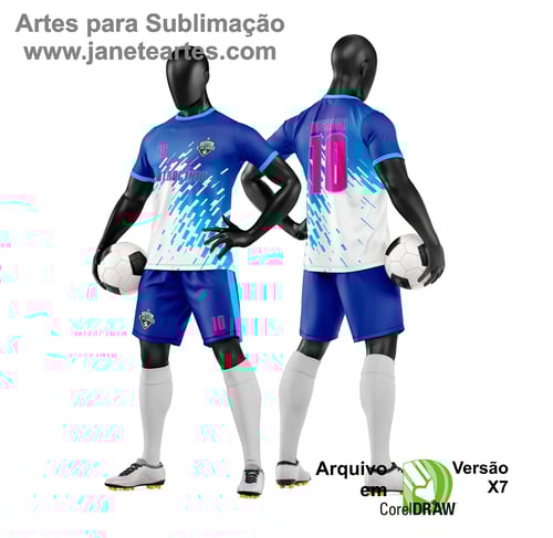 Arte Vetor Camisa e Short de Time de Futebol Amador