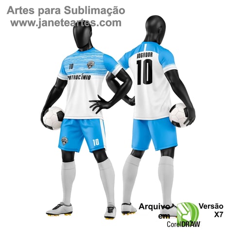 Arte Vetor Camisa e Short de Time de Futebol Amador