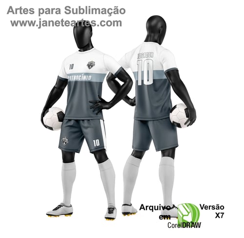 Arte Vetor Camisa e Short de Time de Futebol Amador