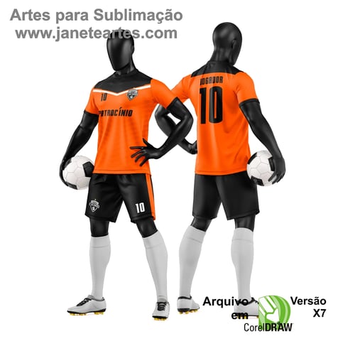 Arte Vetor Camisa e Short de Time de Futebol Amador