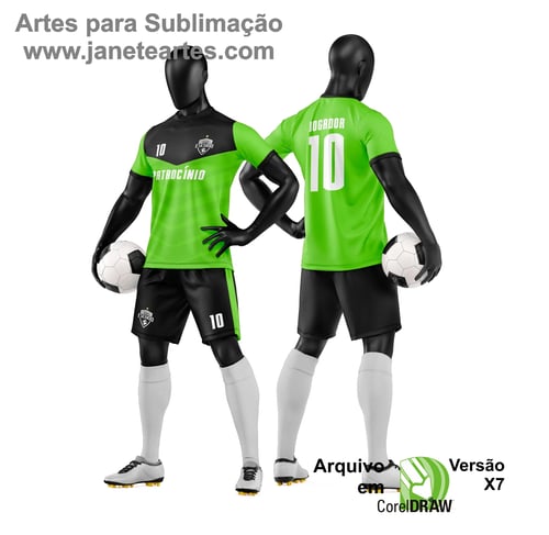 Arte Vetor Camisa e Short de Time de Futebol Amador