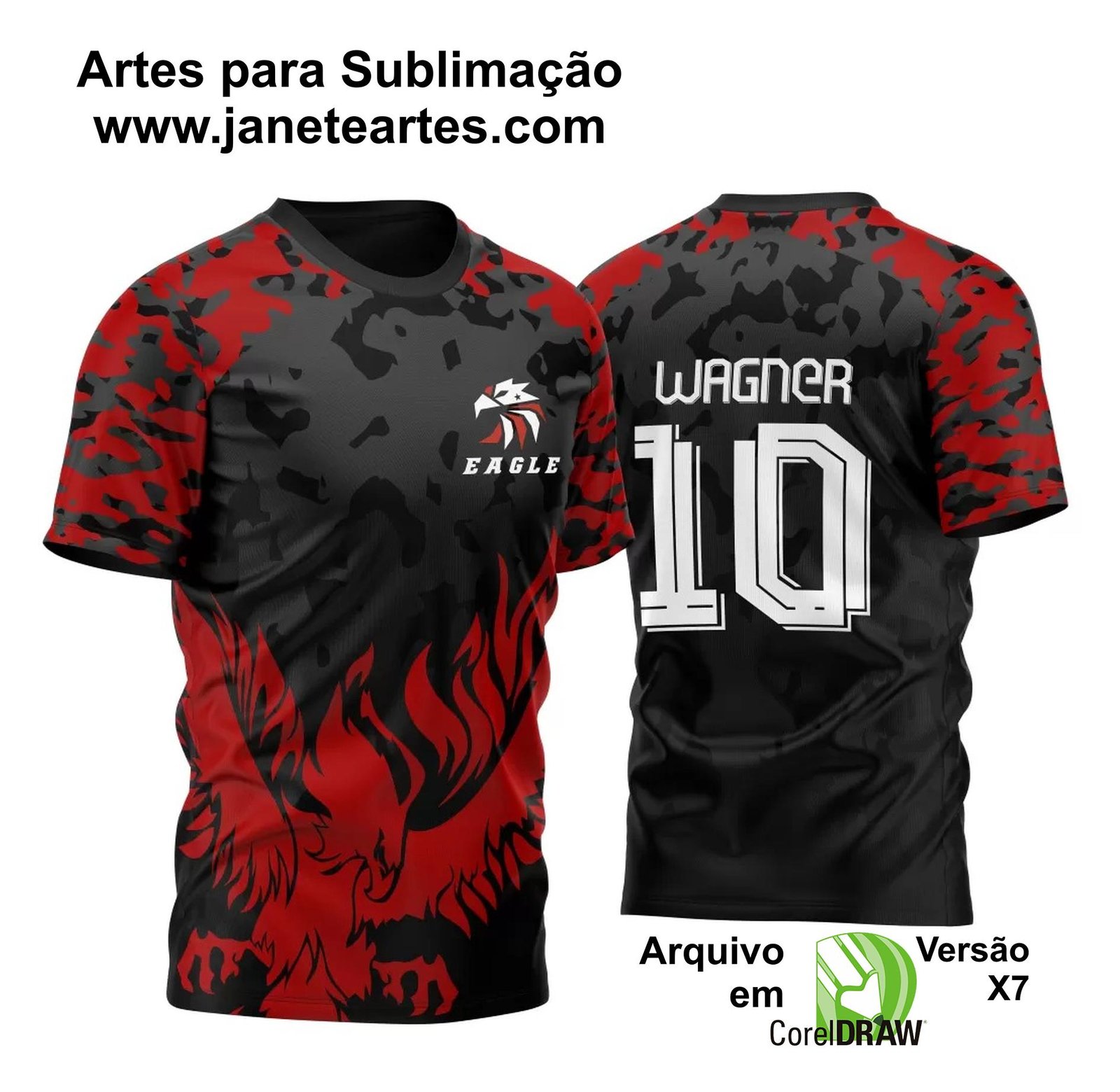 Arte Vetor Camisa Águia Camuflagem