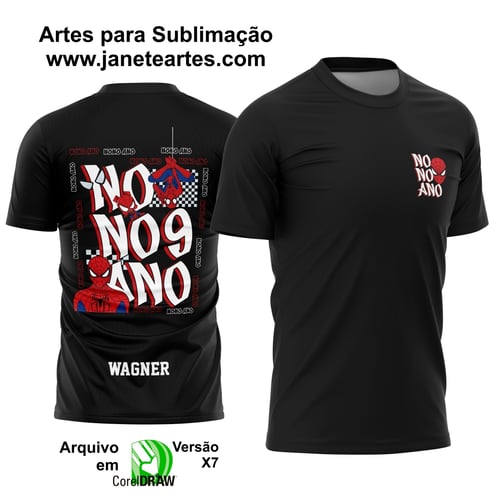 Arte Vetor Camisa Formandos Nono Ano Homem Aranha