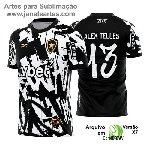 Arte Vetor Camisa Botafogo Quarta 2025 - 2026
