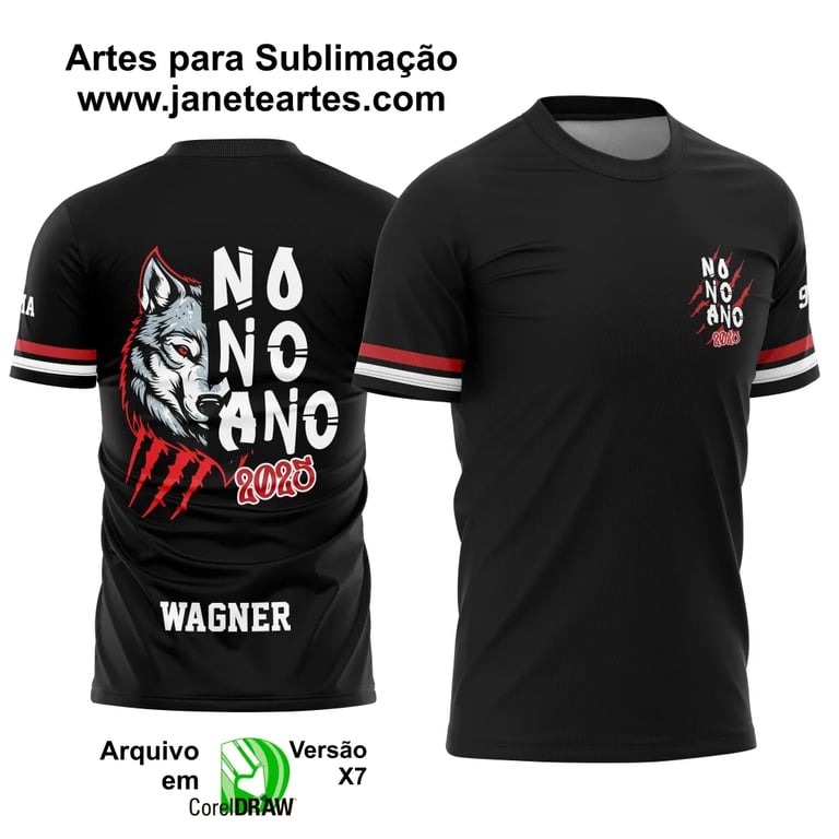 Arte Vetor Camisa Formandos Nono Ano Lobo