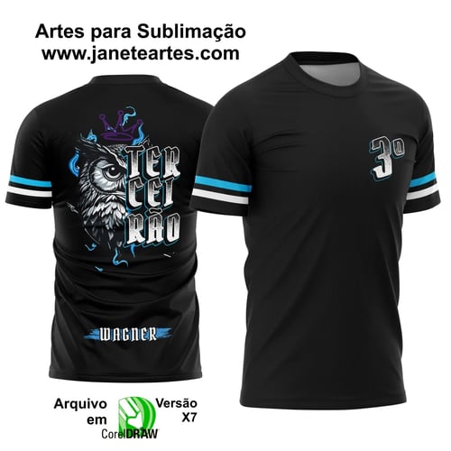 Arte Vetor Camisa Terceirão Coruja