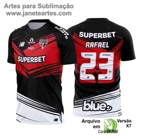 Arte Vetor Camisa São Paulo Goleiro 2025 - 2026