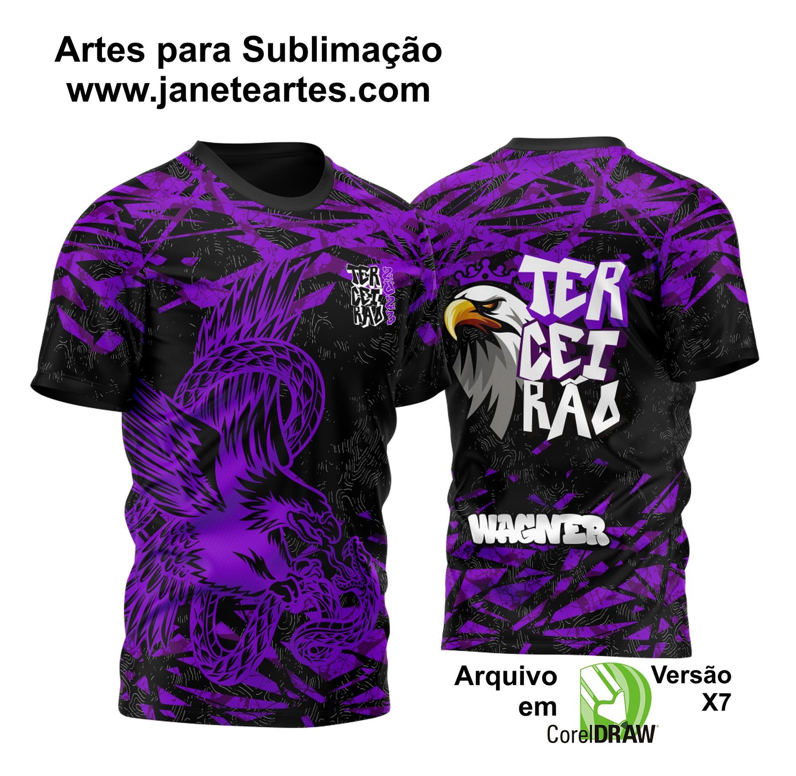 Arte Vetor Camisa Terceirão Águia 2023 Preta
