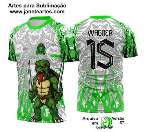 Arte Vetor Camisa de Interclasse Tartaruga Ninja 2025