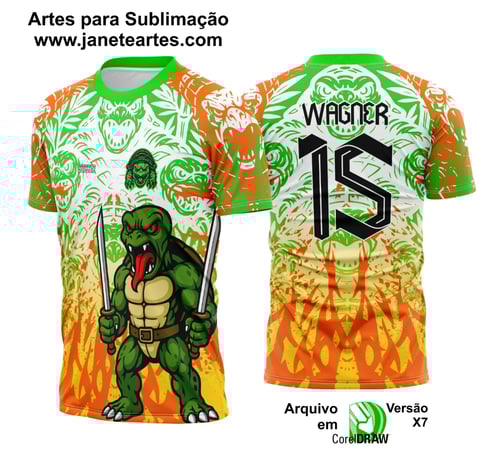 Arte Vetor Camisa de Interclasse Tartaruga Ninja 2025