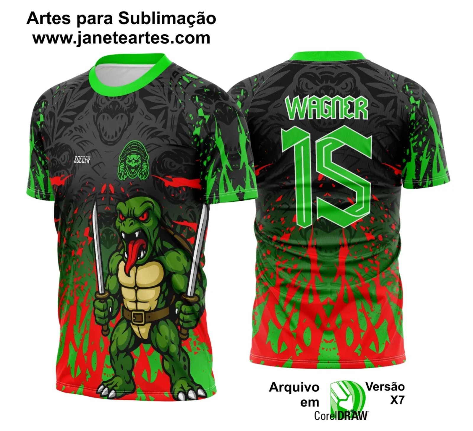 Arte Vetor Camisa de Interclasse Tartaruga Ninja 2025