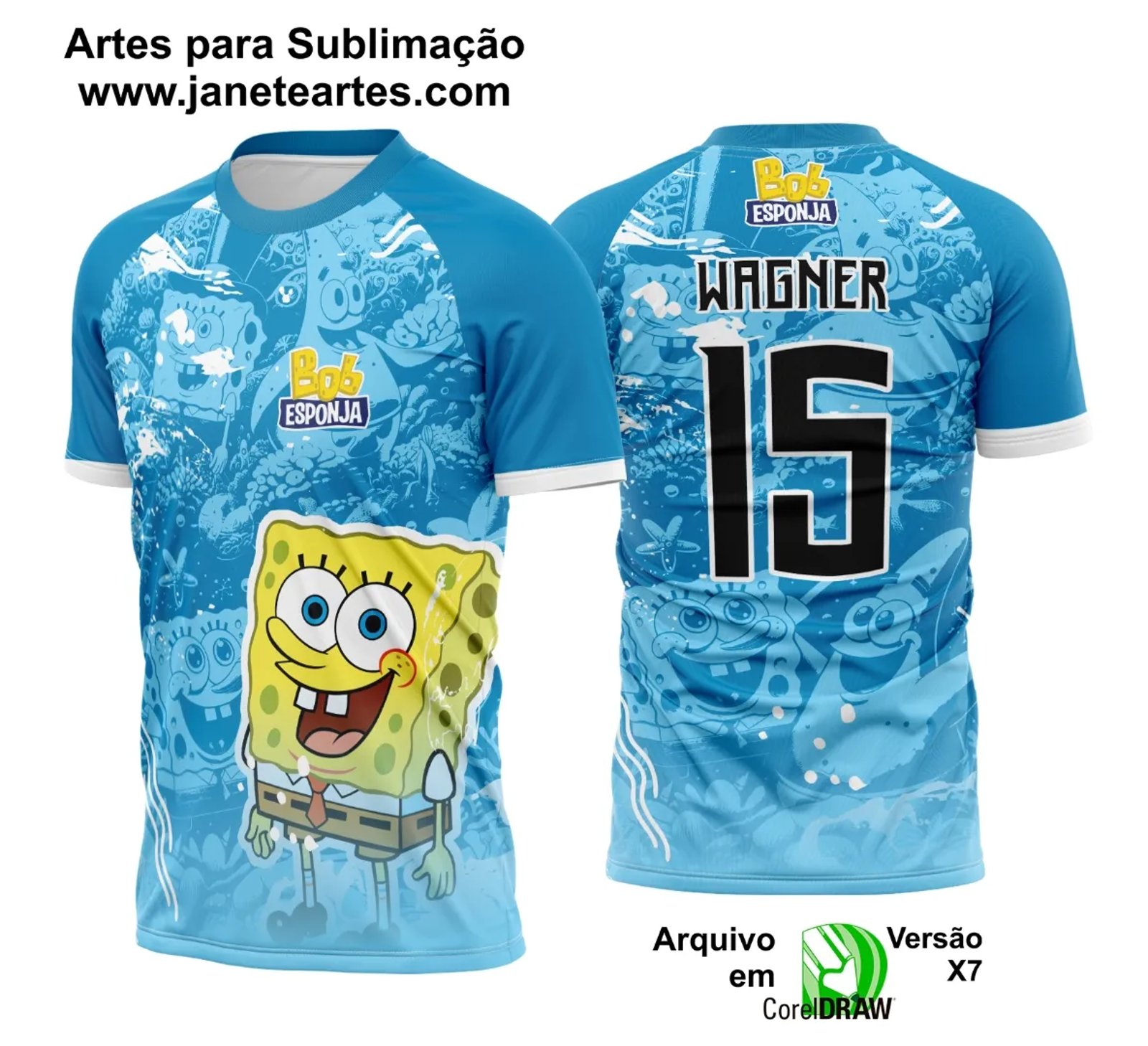 Arte Vetor Camisa de Interclasse Bob Esponja 2025