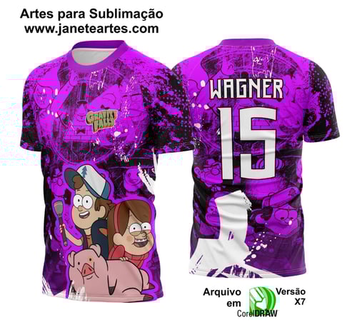 Arte Vetor Camisa de Interclasse Gavity Falls 2025