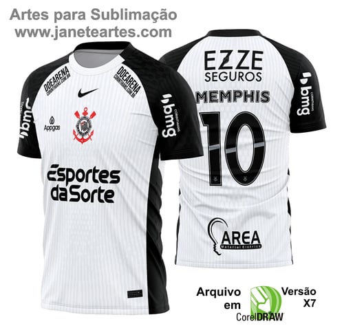 Arte Vetor Camisa do Corinthians Titular 2025 - 2026
