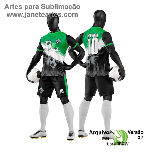 Arte Vetor Camisa e Short de Time de Futebol Amador