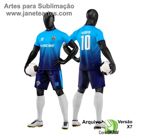 Arte Vetor Camisa e Short de Time de Futebol Amador