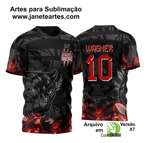 Arte Vetor Camisa Pantera Negra Vermelha Jersey