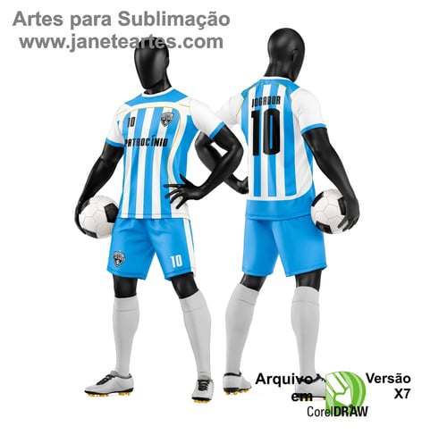 Arte Vetor Camisa e Short de Time de Futebol Amador