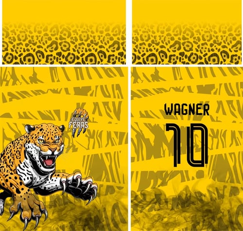Arte Vetor Camisa Onça Jersey Feras Amarela
