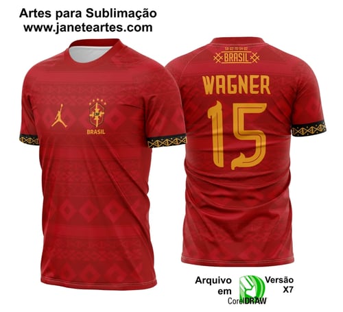 Arte Vetor Camisa Interclasse Brasil Vermelha Conceito 2025