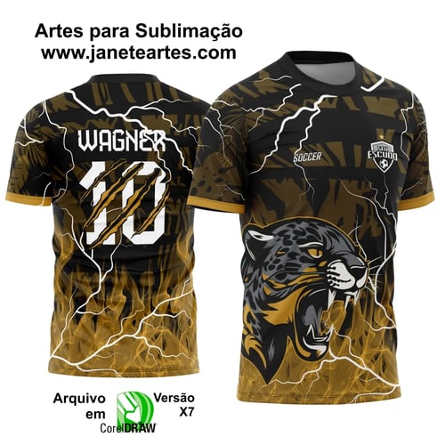 Arte Vetor Camisa Interclasse Onça Pantera Negra 2025