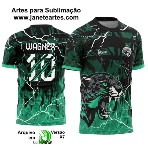 Arte Vetor Camisa Interclasse Onça Pantera Negra 2025