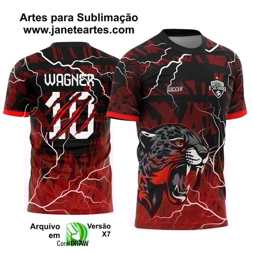 Arte Vetor Camisa Interclasse Onça Pantera Negra 2025