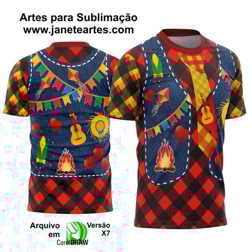 Arte Estampa Camisa Festa Junina Arraiá 2025