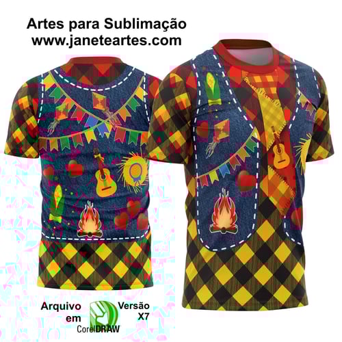 Arte Estampa Camisa Festa Junina Arraiá 2025