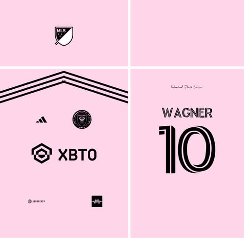 Arte Vetor Camisa Inter de Miami 2023 - 2024 Local Rosa