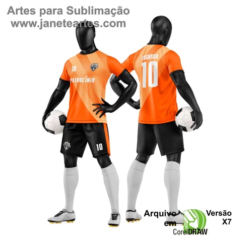 Arte Vetor Camisa e Short de Time de Futebol Amador