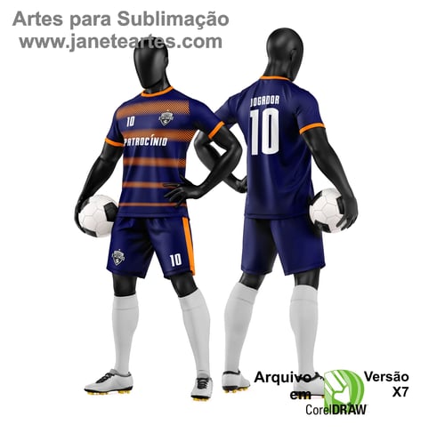 Arte Vetor Camisa e Short de Time de Futebol Amador